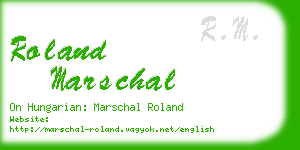 roland marschal business card